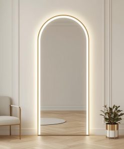 Gương soi đèn led toàn thân bán nguyệt