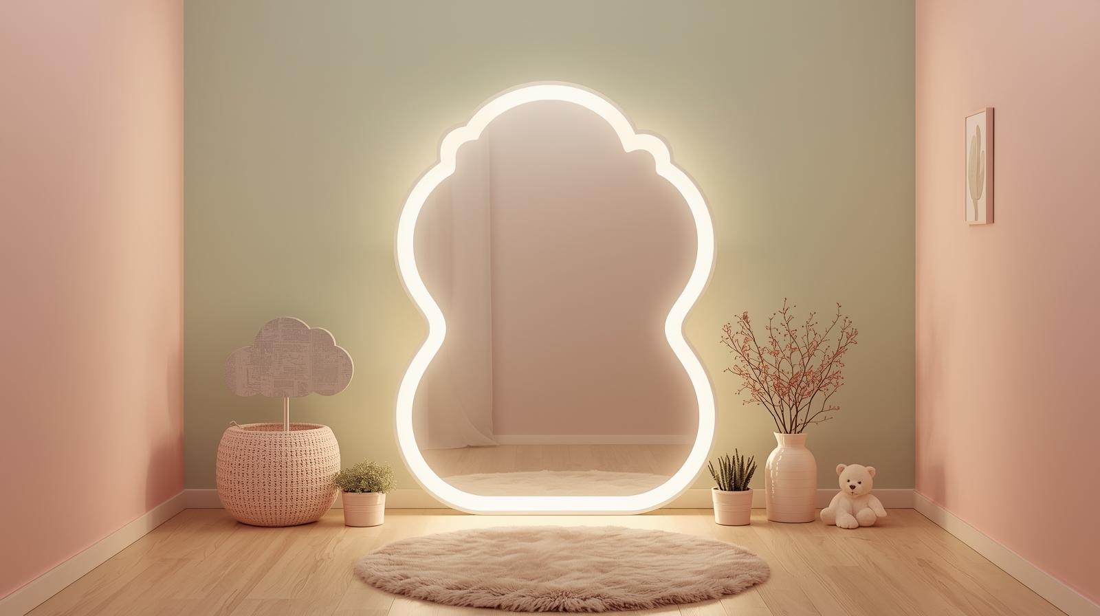 guong-soi-den-led-hinh-dam-may-2 Gương soi đèn led toàn thân hình đám mây