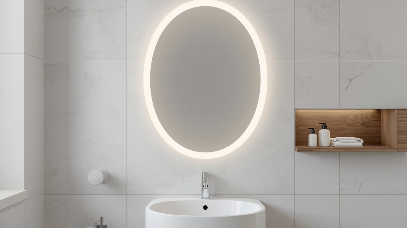 Nguyên Nhân Gương Đèn Led Không Sáng 1 Gương soi đèn led bàn trang điểm hình Oval