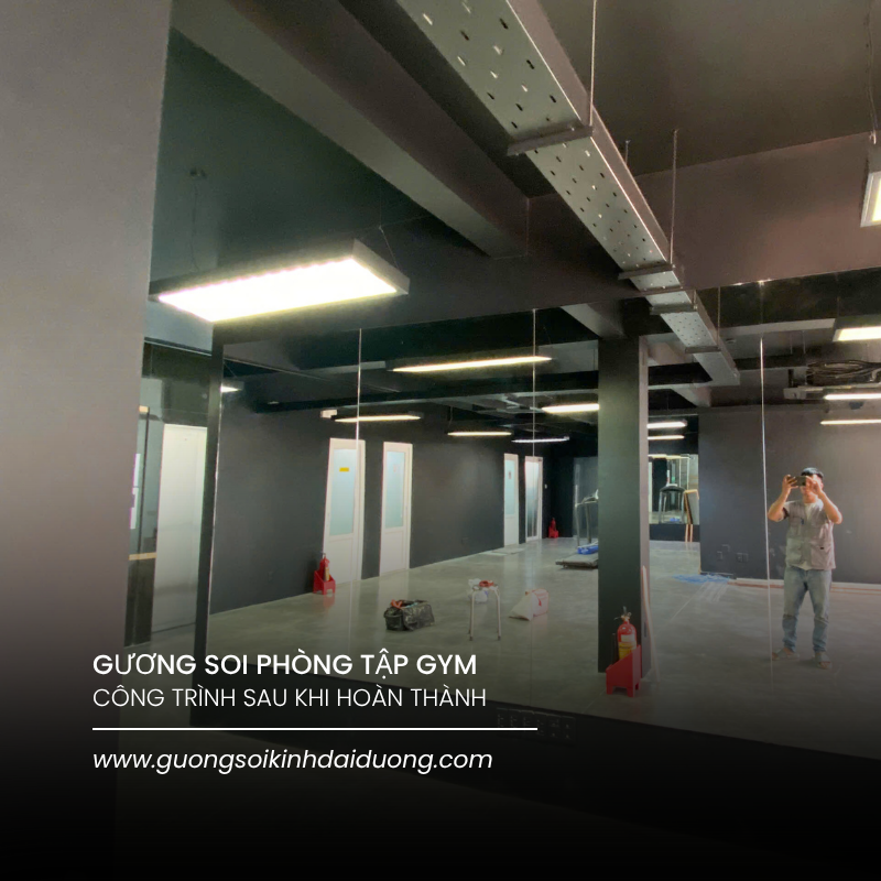 thi công gương soi phòng tập Gym tại KDC Trung Sơn, Bình Chánh