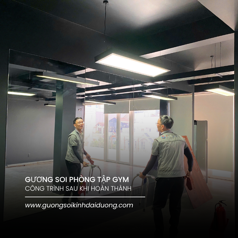 thi công gương soi phòng tập Gym tại KDC Trung Sơn, Bình Chánh