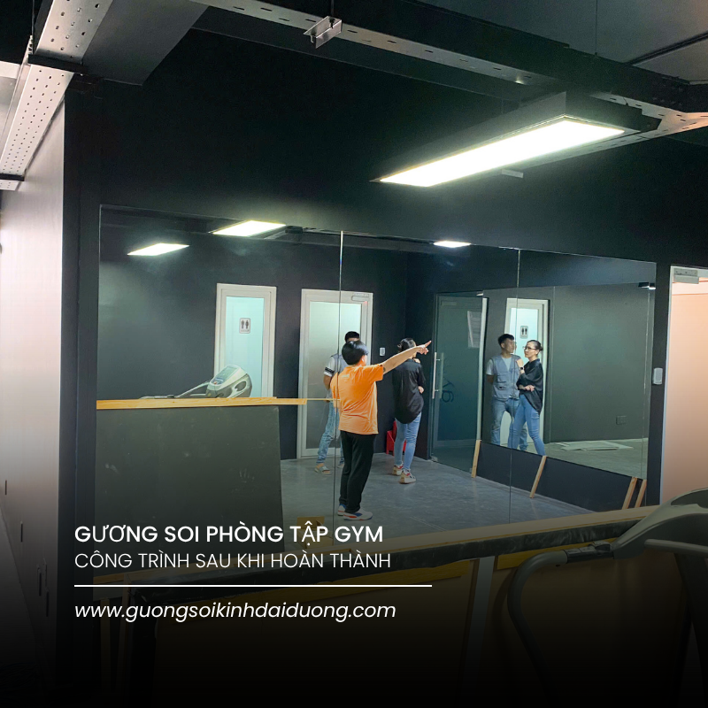 thi công gương soi phòng tập Gym tại KDC Trung Sơn, Bình Chánh