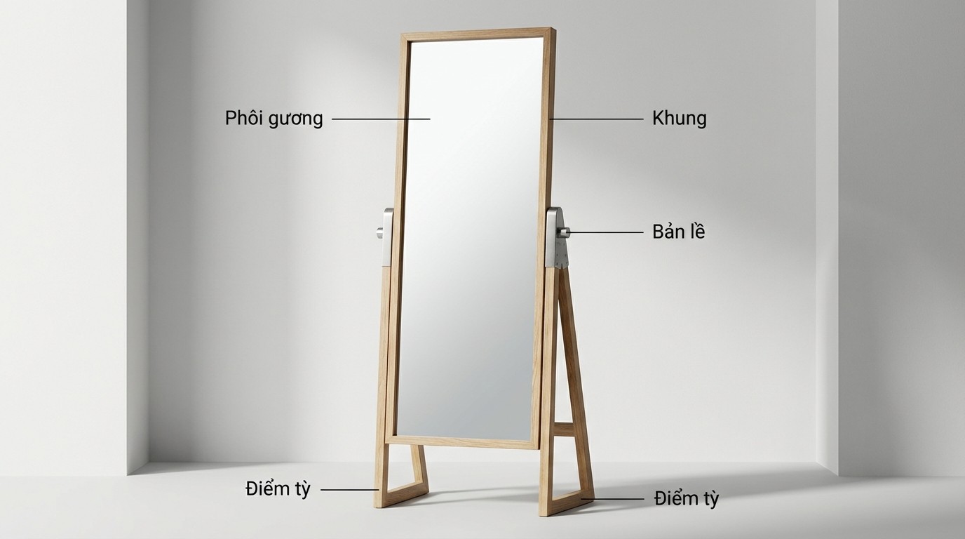 cau tao guong soi toan than co chan chong chu a gom phoi guong khung ban le va diem ty