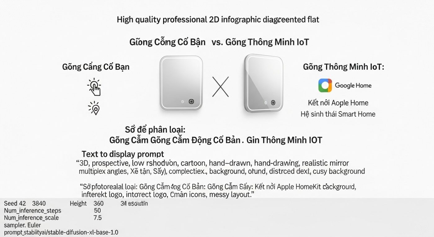 so do phan loai guong cam ung co ban va guong thong minh tich hop iot