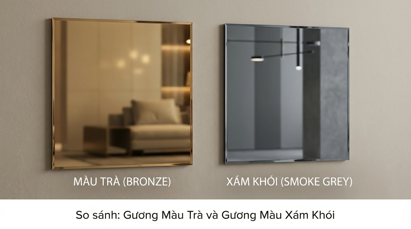 so sanh truc quan guong mau tra va guong mau xam khoi duoi cung dieu kien anh sang