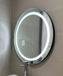 Gương soi đèn led hình tròn cho phòng tắm, bàn phấn