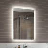 Gương soi đèn led hình viền phun mờ