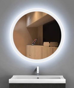 Gương soi đèn led viền phun mờ phòng tắm, bàn phấn