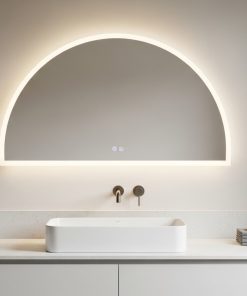 Gương Soi Đèn Led Hình Bán Nguyệt 5 cac ung dung cua guong phong tam den led hinh ban nguyet va guong trang diem den led ban nguyet