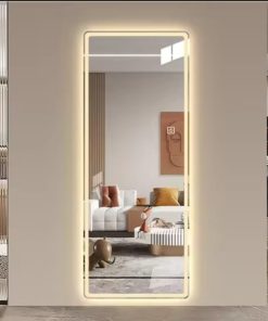 Gương Soi Đèn Led Vàng Dáng Đứng Có Nút Cảm Ứng