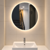 Gương soi đèn led hình tròn cho phòng tắm