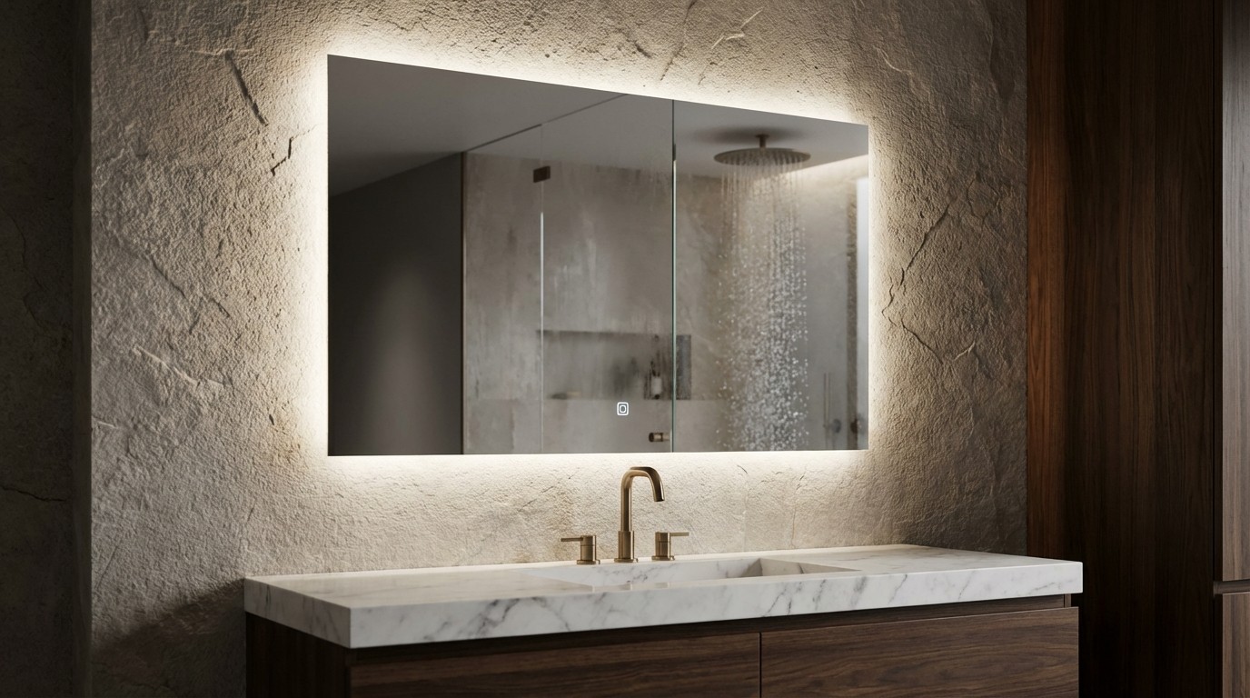 Gương Trang Trí Phòng Tắm 3 Gương trang trí phòng tắm có đèn LED cảm ứng và bề mặt chống ẩm