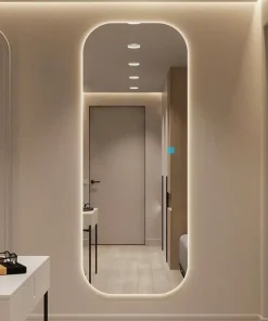 Gương soi đèn led toàn thân chữ nhật bo góc