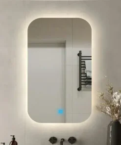 Gương soi đèn led toàn thân chữ nhật bo góc hắt sau