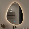Gương soi đèn led hình sỏi đứng