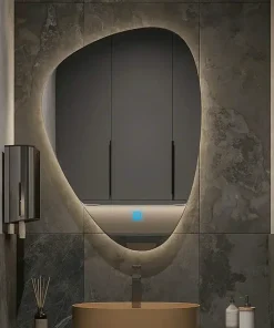 Gương soi đèn led hình sỏi nhọn