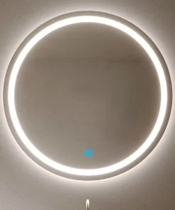 Gương soi đèn đèn led hình tròn trước + sau